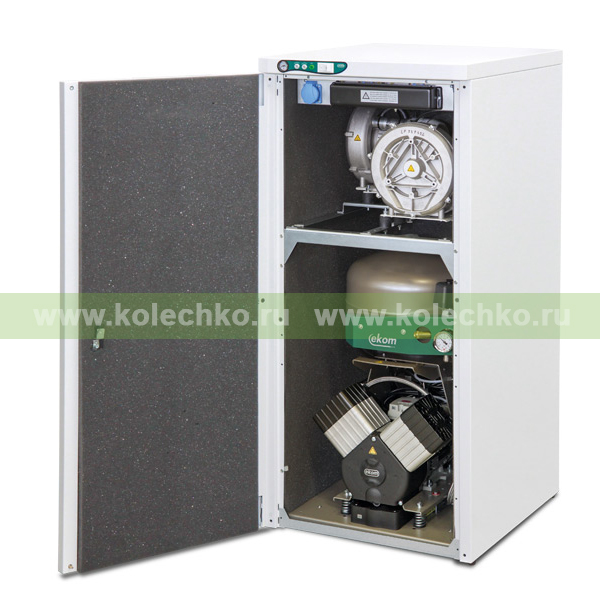 EKOM DUO 2/M – безмасляный компрессор с мембранным осушителем для двух стоматологических установок / Гарантия 2 года