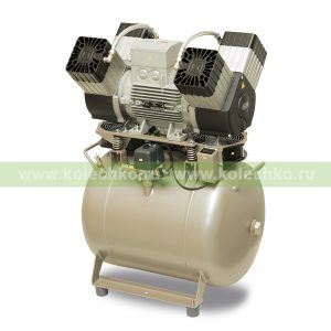 EKOM DK50 4VR/50/M – безмасляный компрессор без шкафа, с осушителем, для четырех стоматологических установок (215 л/мин, 6 – 8 бар) / Гарантия 2 года