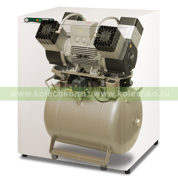 EKOM DK50 4VR/50S/M – безмасляный компрессор со шкафом, с осушителем, для четырех стоматологических установок (200 л/мин, 6 – 8 бар) / Гарантия 2 года