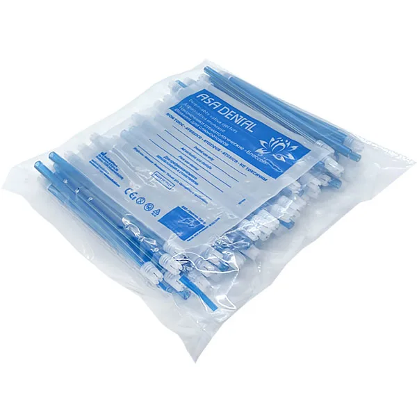 Наконечники для слюноотсоса, 100 шт, бирюзовые, JNB